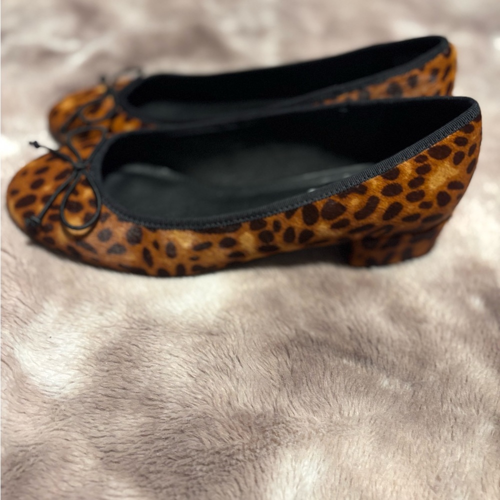 Steve Madden Leopard Ballet Flats Womens 8.5 Cherish-L Animal Print Shoes - Picture 2 of 5